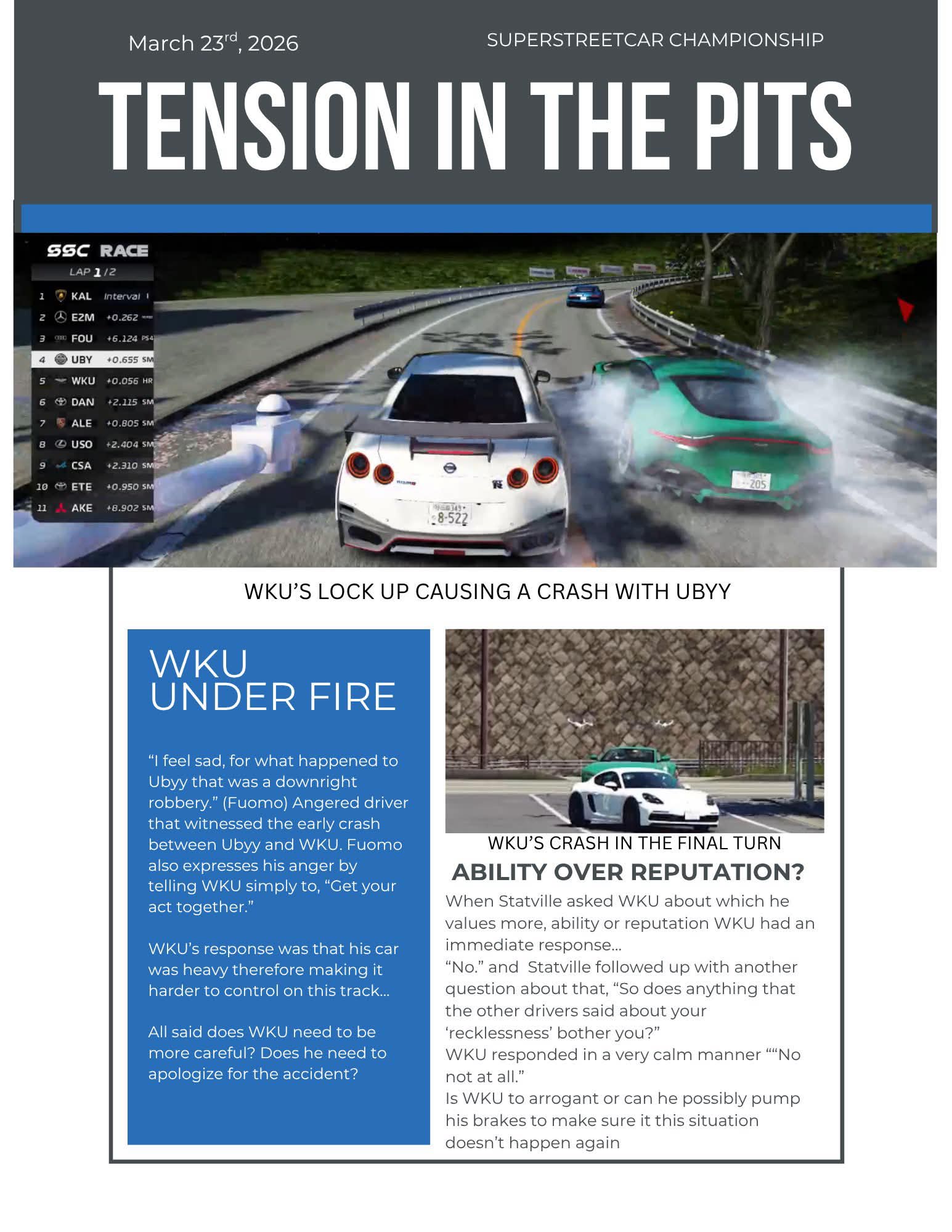 Tension in the pits